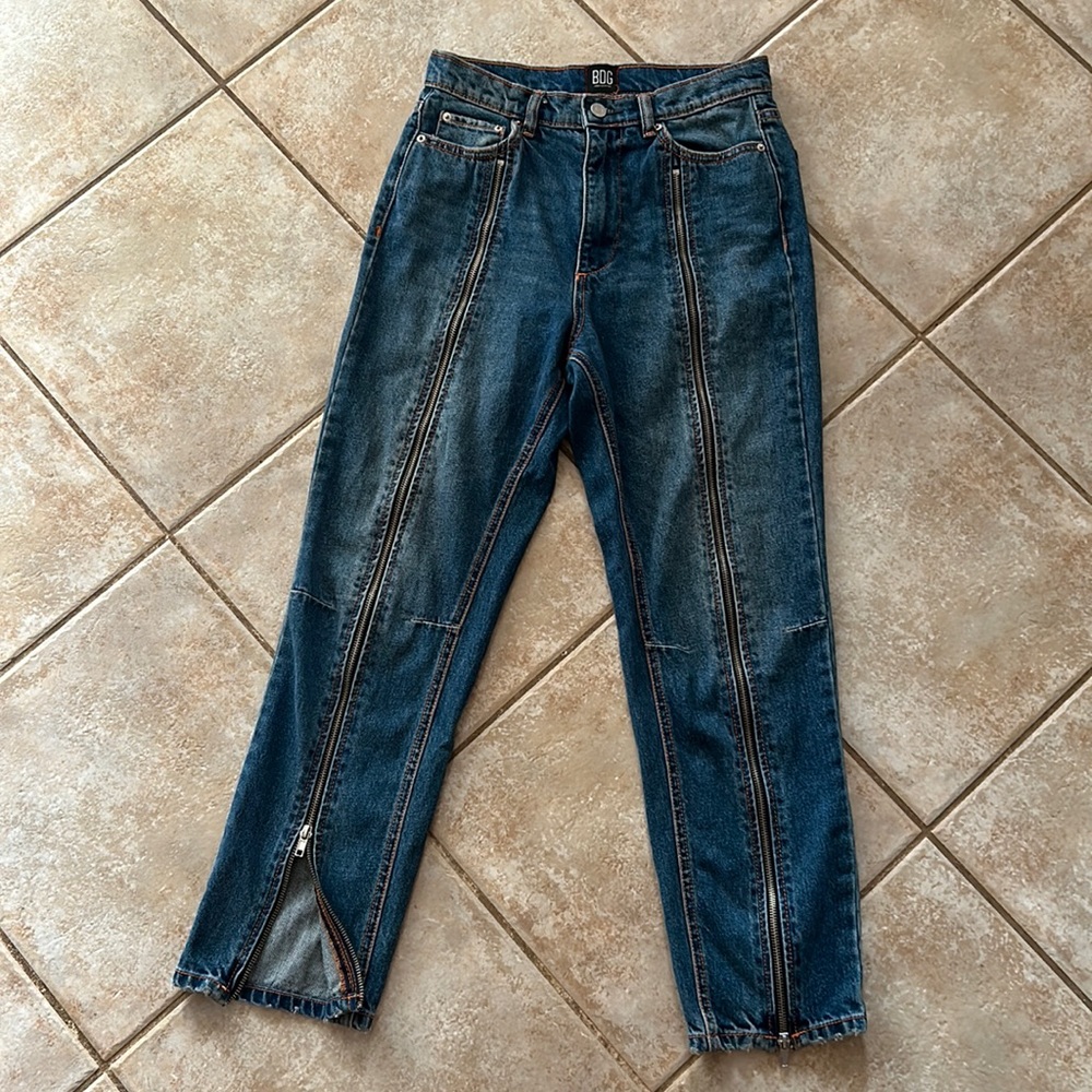 BDG High Rise Slim Straight Zipper Leg Jeans Womens size 27